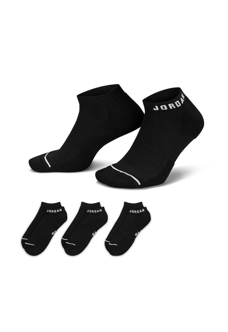 Nike Set de sosete unisex cu logo Jordan - 3 perechi - Negru