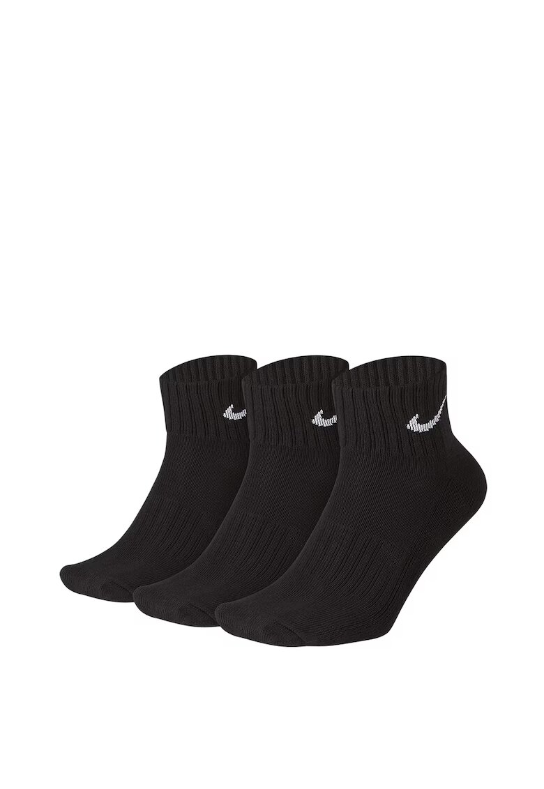 Nike Sosete unisex 3PPK Value Cotton Quarter - Alb/Negru