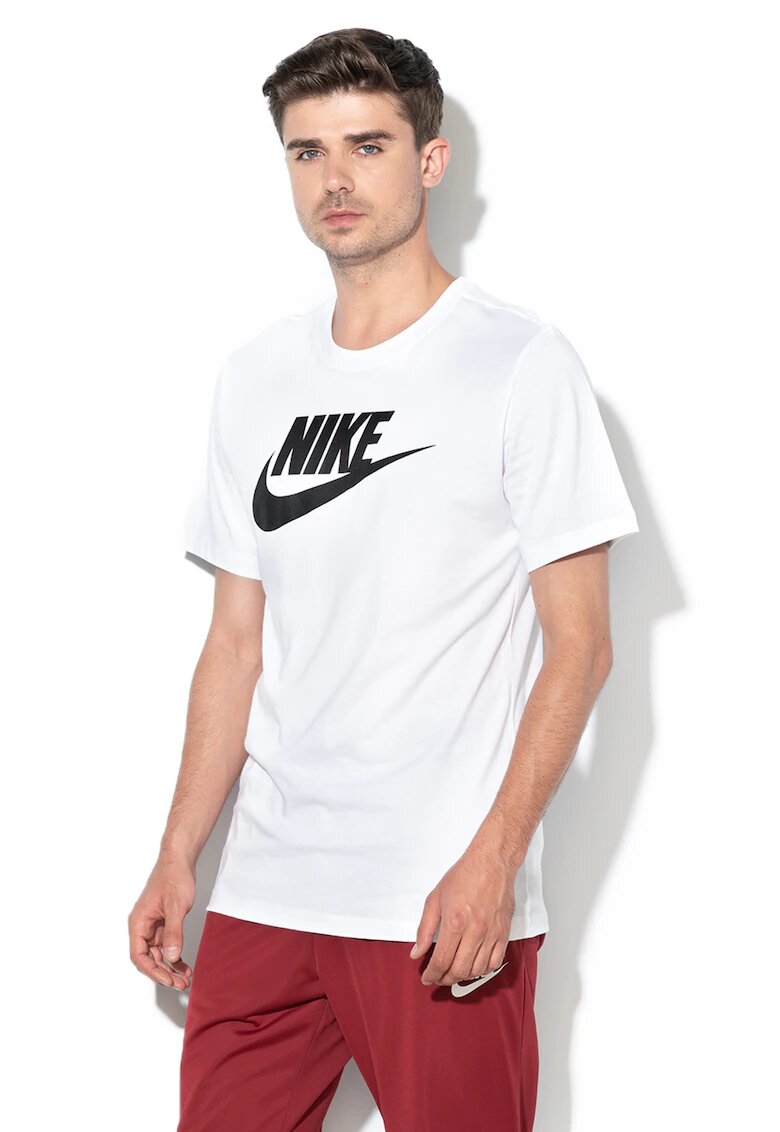 Nike Tricou cu imprimeu logo Icon Futura - Alb/Negru