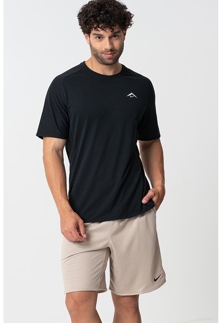 Nike Tricou pentru alergare Trail Solar Chase - Negru