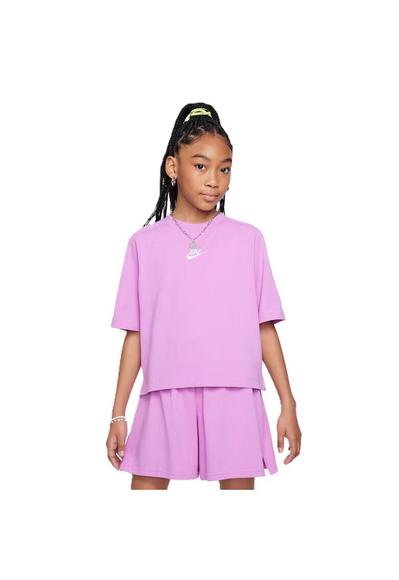 Nike Tricou pentru Fete - g nsw ss top jsy lbr - FN8589-532 - Roz - Roz