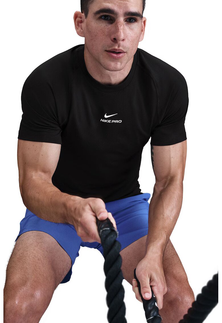 Nike Tricou slim fit pentru fitness Pro - Alb/Negru