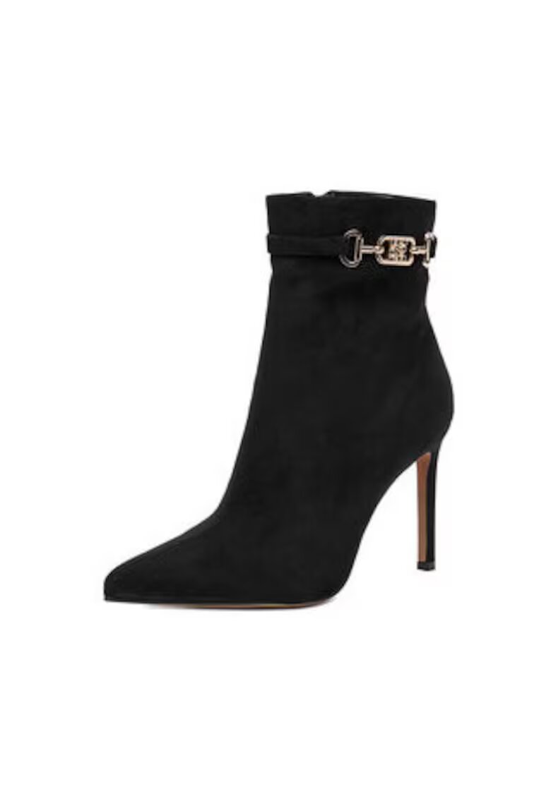 NINE WEST Botine dama CEO-LANA-01 - negru - cu fermoar - tesatura ascutit