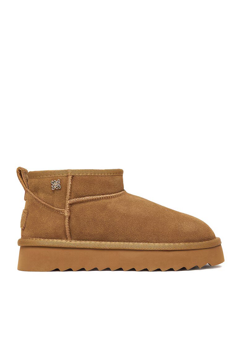 NINE WEST Ghete de zapada - piele naturala - maro