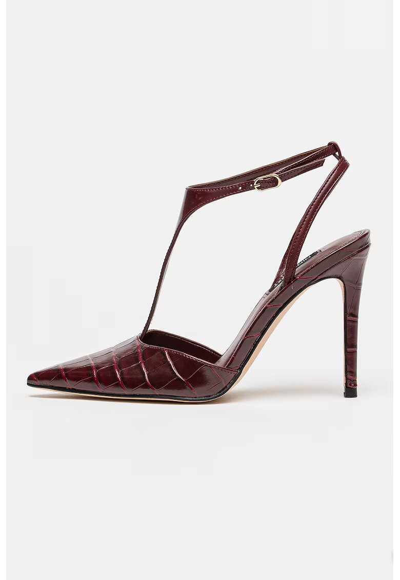 NINE WEST Pantofi din piele ecologica cu toc stiletto - Visiniu