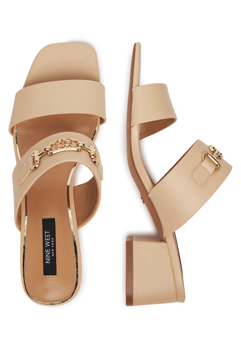 NINE WEST Slapi cu toc dama - culoare bej