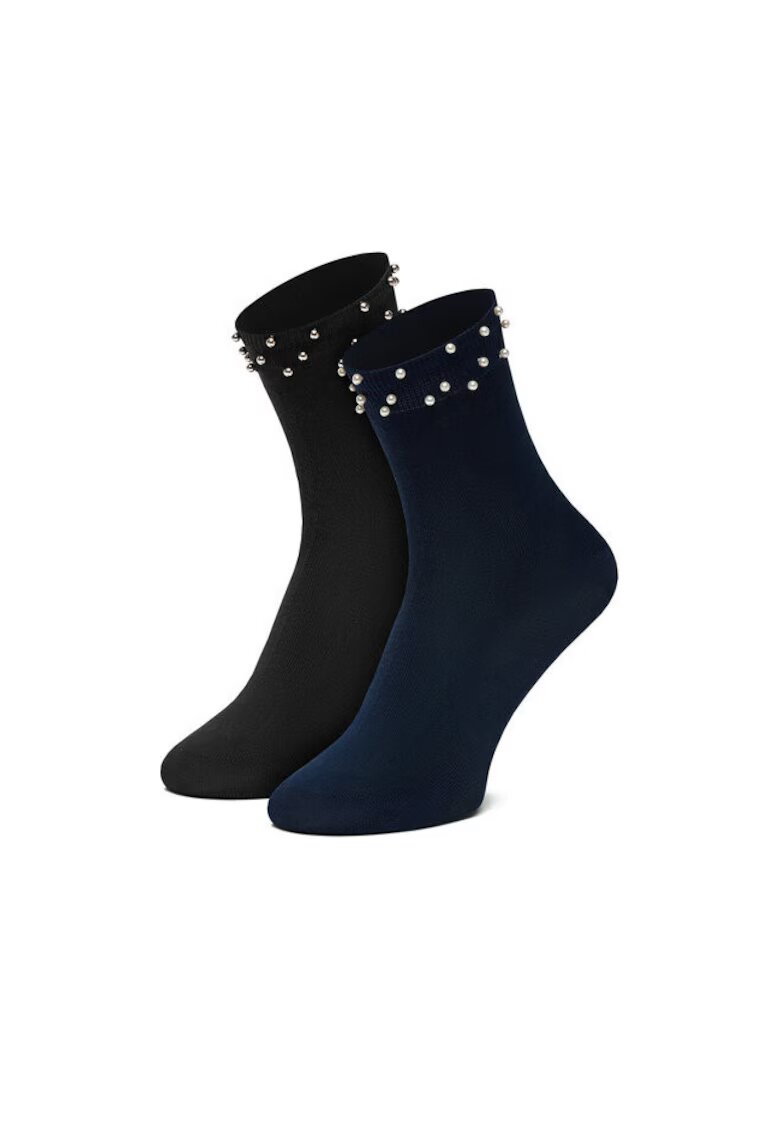 NINE WEST Sosete dama - lungi - Negru / Bleumarin