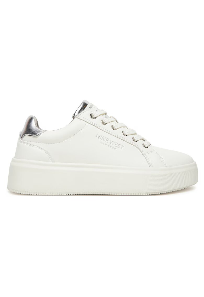 NINE WEST Tenisi dama - alb/argintiu
