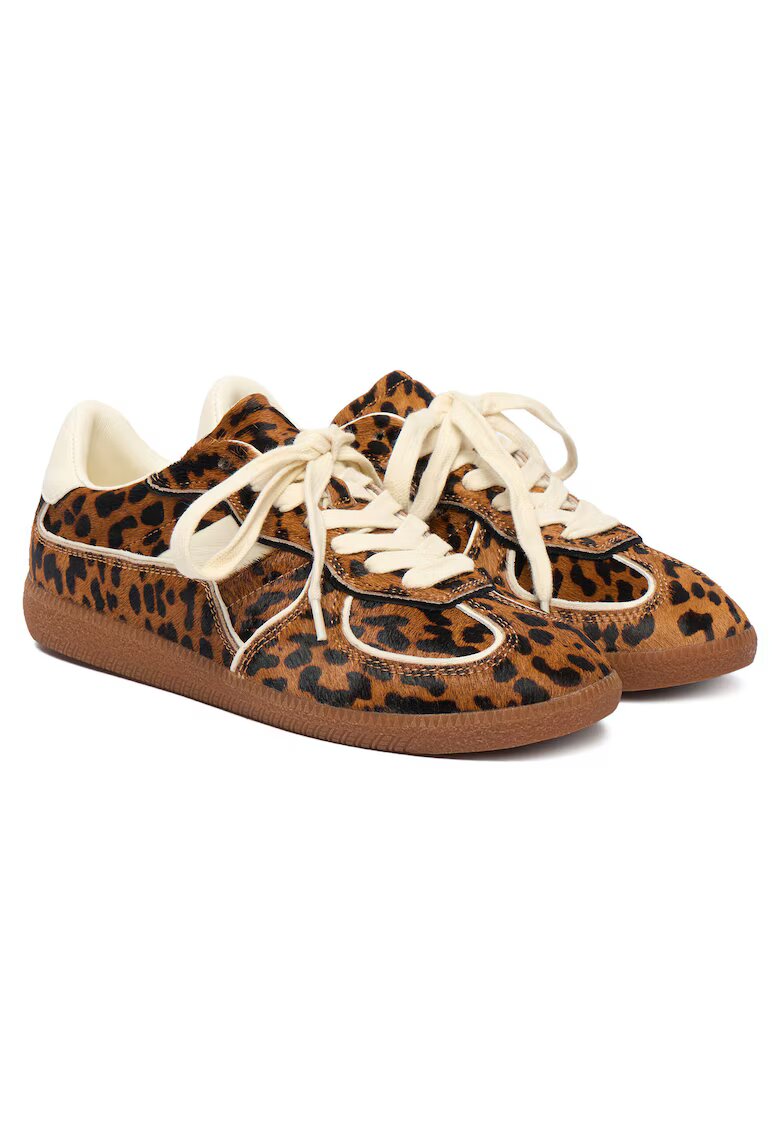 Nokwol Tenisi dama model Leopard - piele naturala - maro