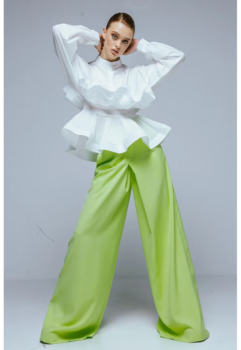 Nympha Clothing camasa Jolie cu volane - Alb