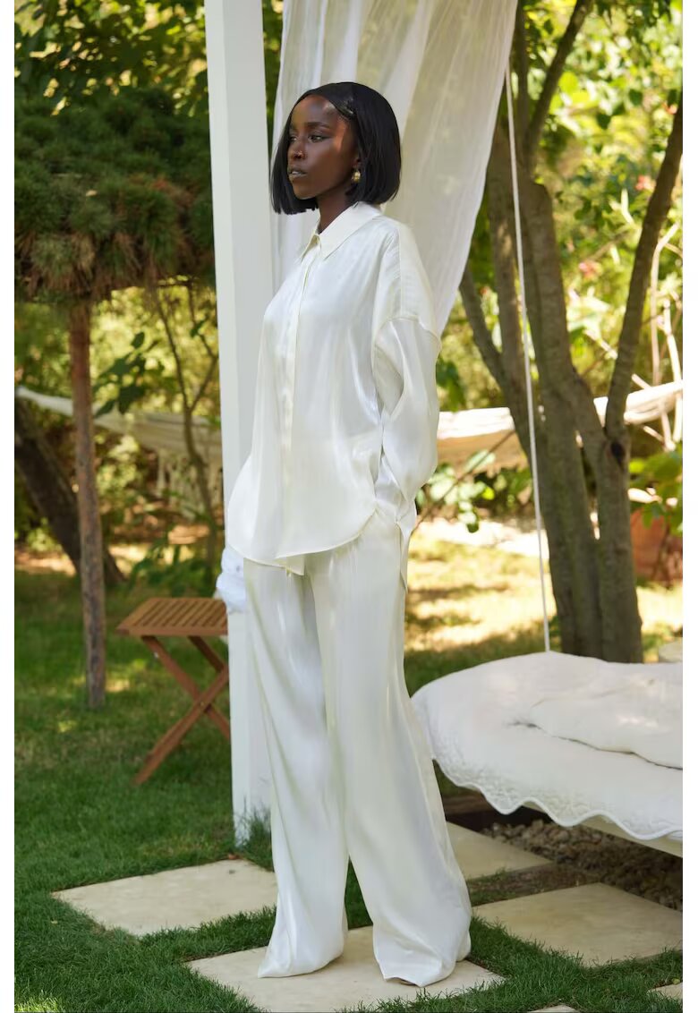 Nympha Clothing Compleu Elegant din Organza - Alb - White Martini