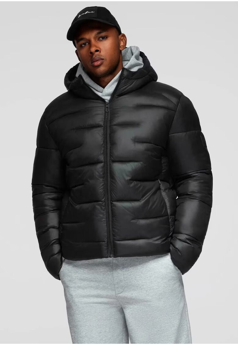 OMBRE Geaca usor matlasata OM-JAHP-0235 - Negru