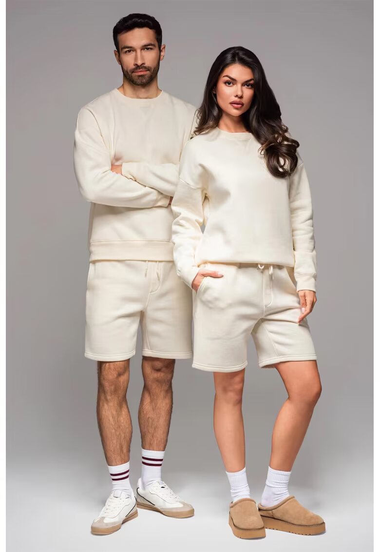 OMBRE Pantaloni de trening scurti unisex - Crem