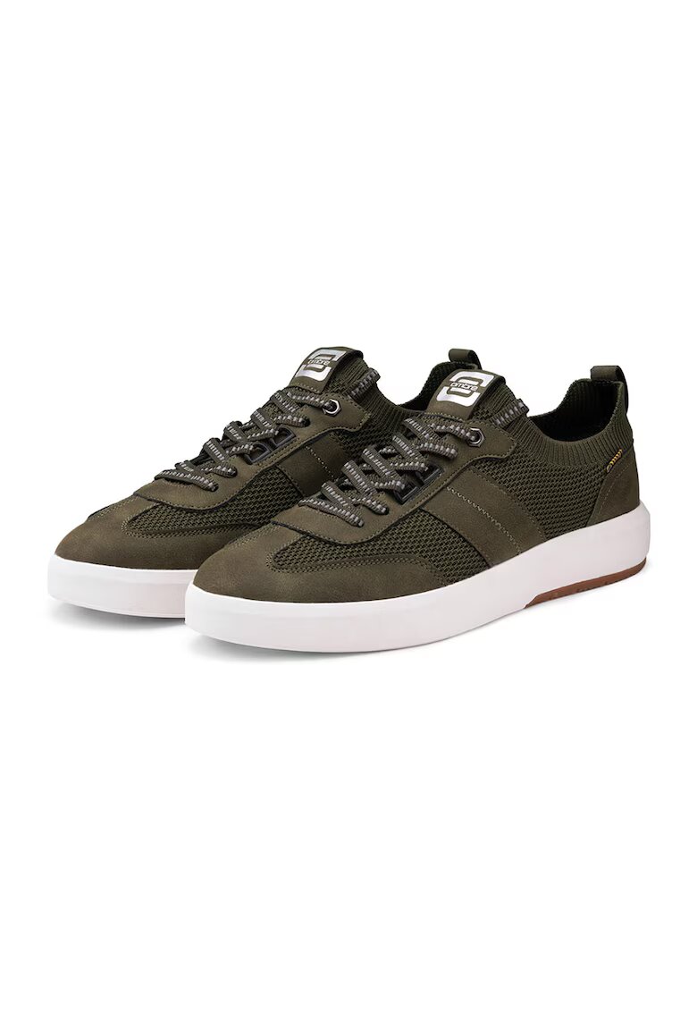 OMBRE Pantofi sport slip-on din piele ecologica si plasa - Verde