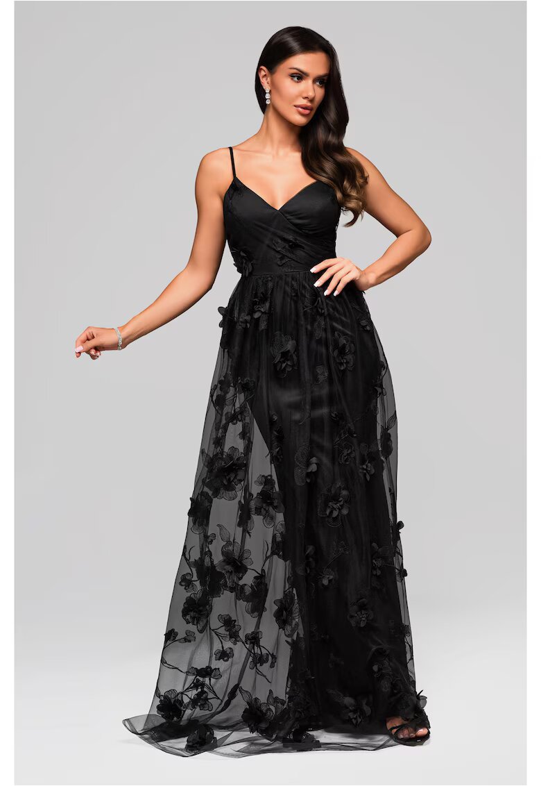 OMBRE Rochie de seara Maxi LARICA LA-OM-DLR207 - Negru