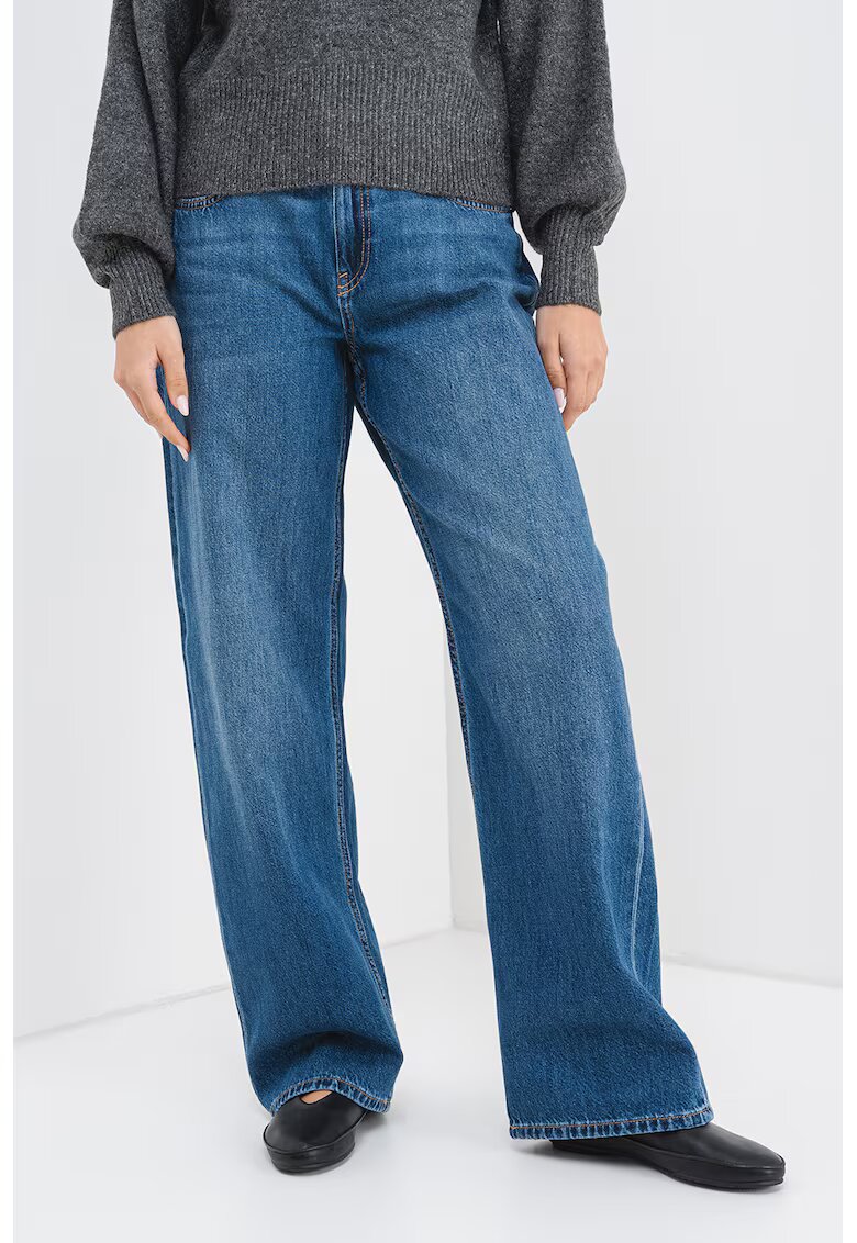 Only Blugi cu croiala ampla Cobain - Albastru inchis