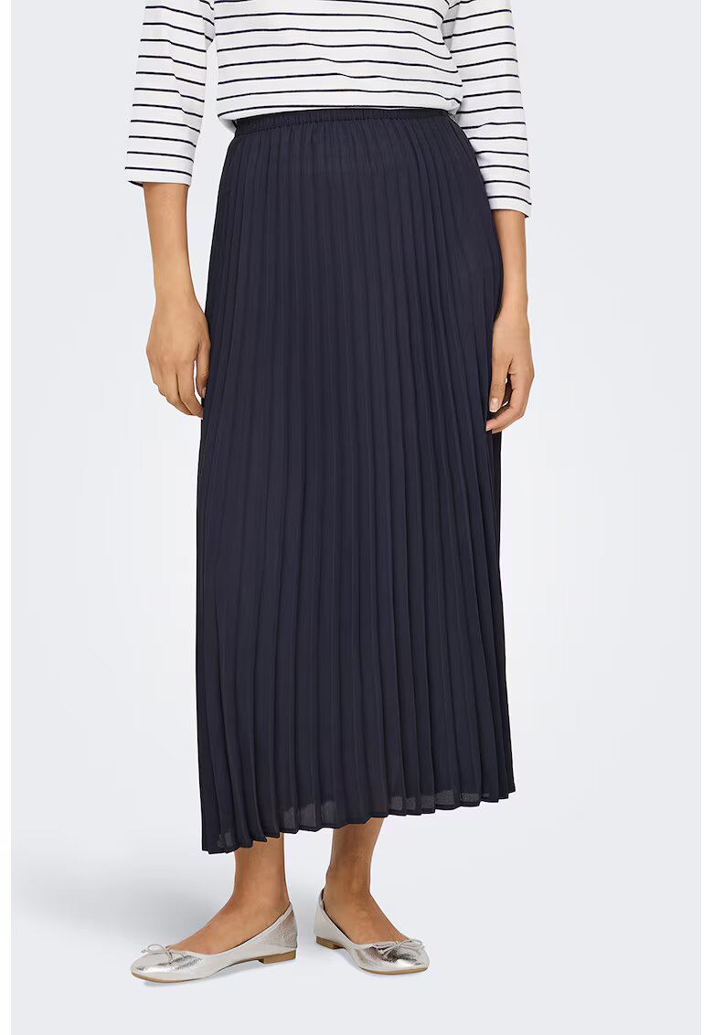 Only Fusta lunga cu model uni - Bleumarin