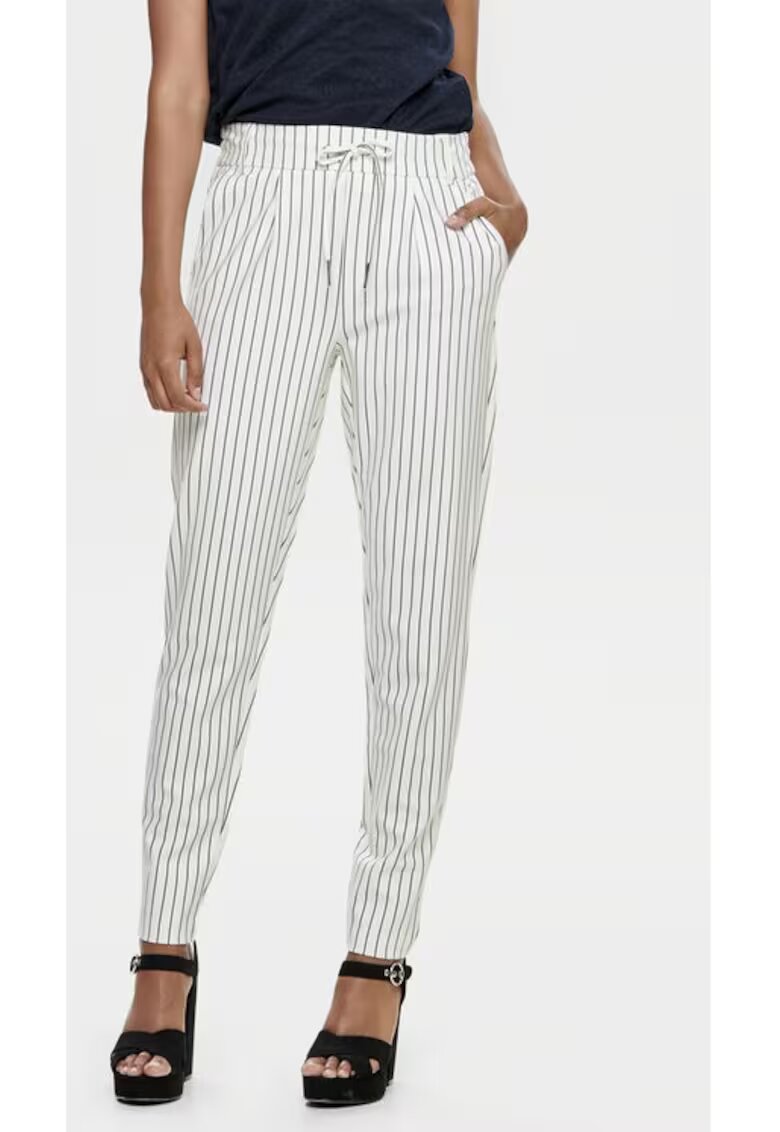 Only Pantaloni din material 15176615 Alb Regular Fit - Viscoza