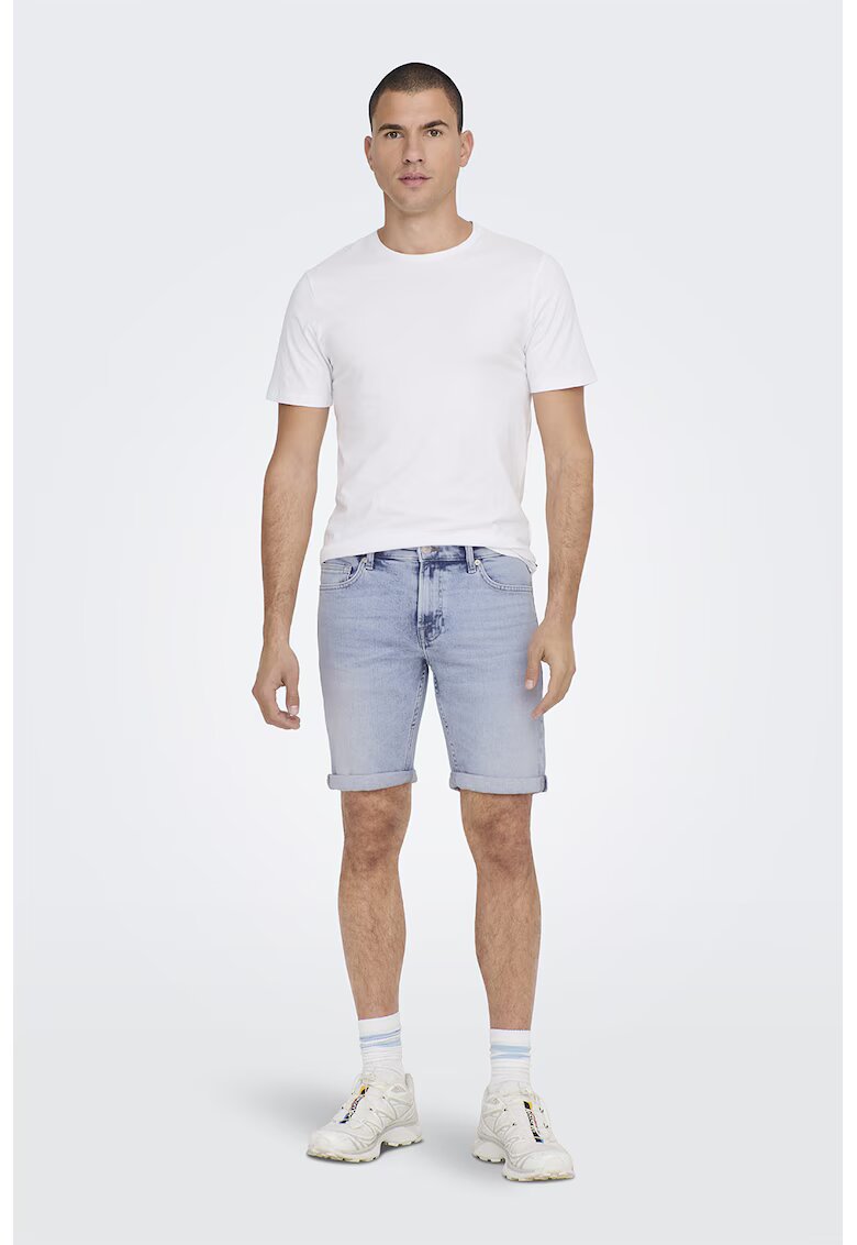 Only & Sons Blugi scurti cu buzunare - Albastru deschis