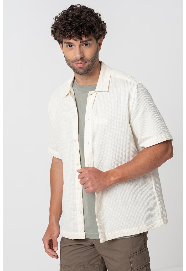 Only & Sons Camasa lejera cu model - Crem