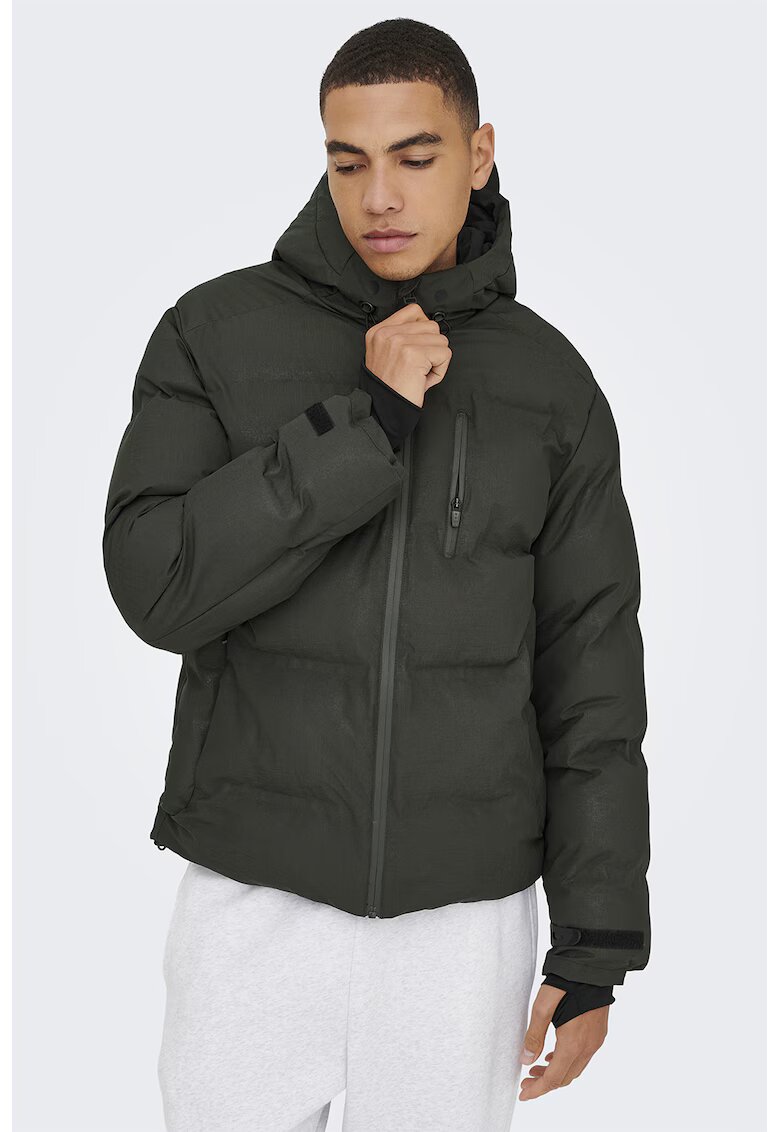 Only & Sons Geaca cu gluga - Gri antracit