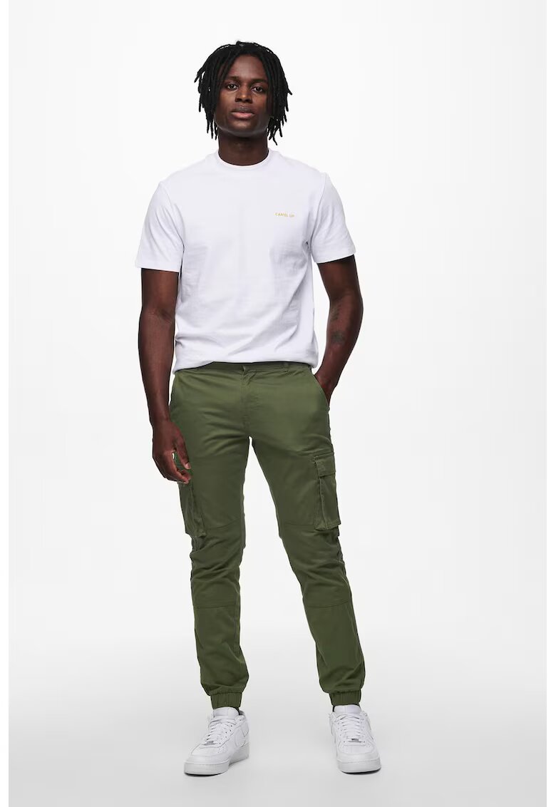 Only & Sons Pantaloni cargo conici - Verde
