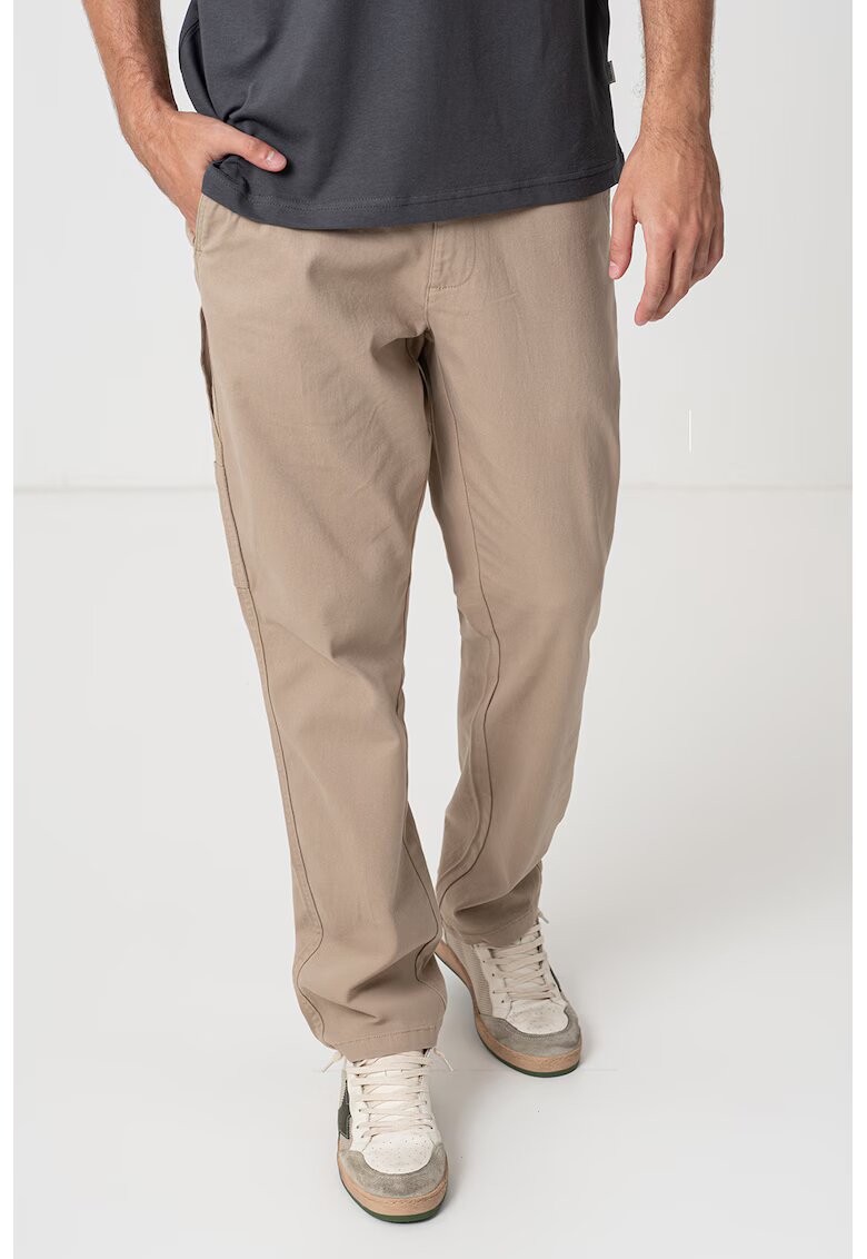Only & Sons Pantaloni drepti cu buzunare multiple - Maro taupe deschis