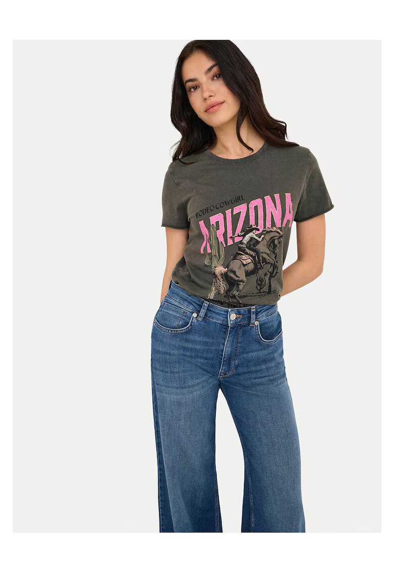 Only Tricou dama gri - bumbac