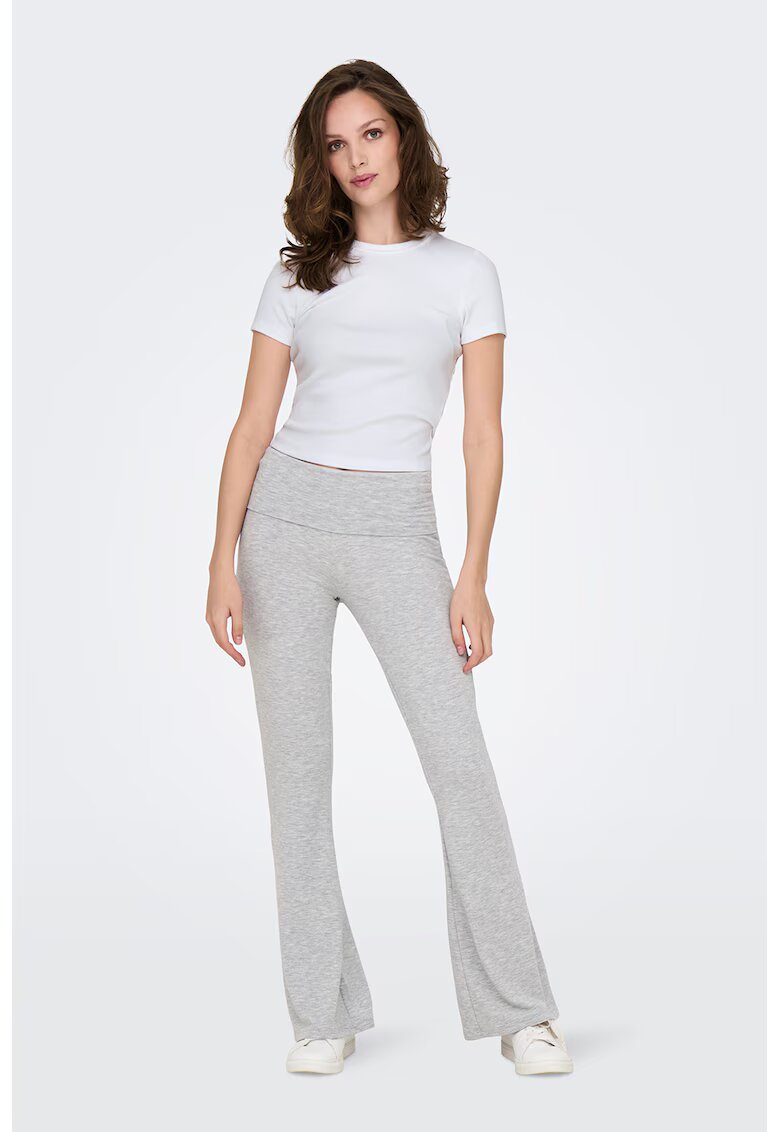Only Tricou slim fit din amestec de bumbac organic Val - Alb stralucitor