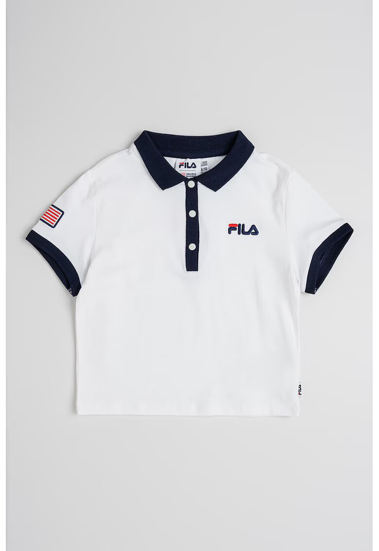 Original Marines Tricou polo cu logo brodat - Alb/Albastru ultramarin