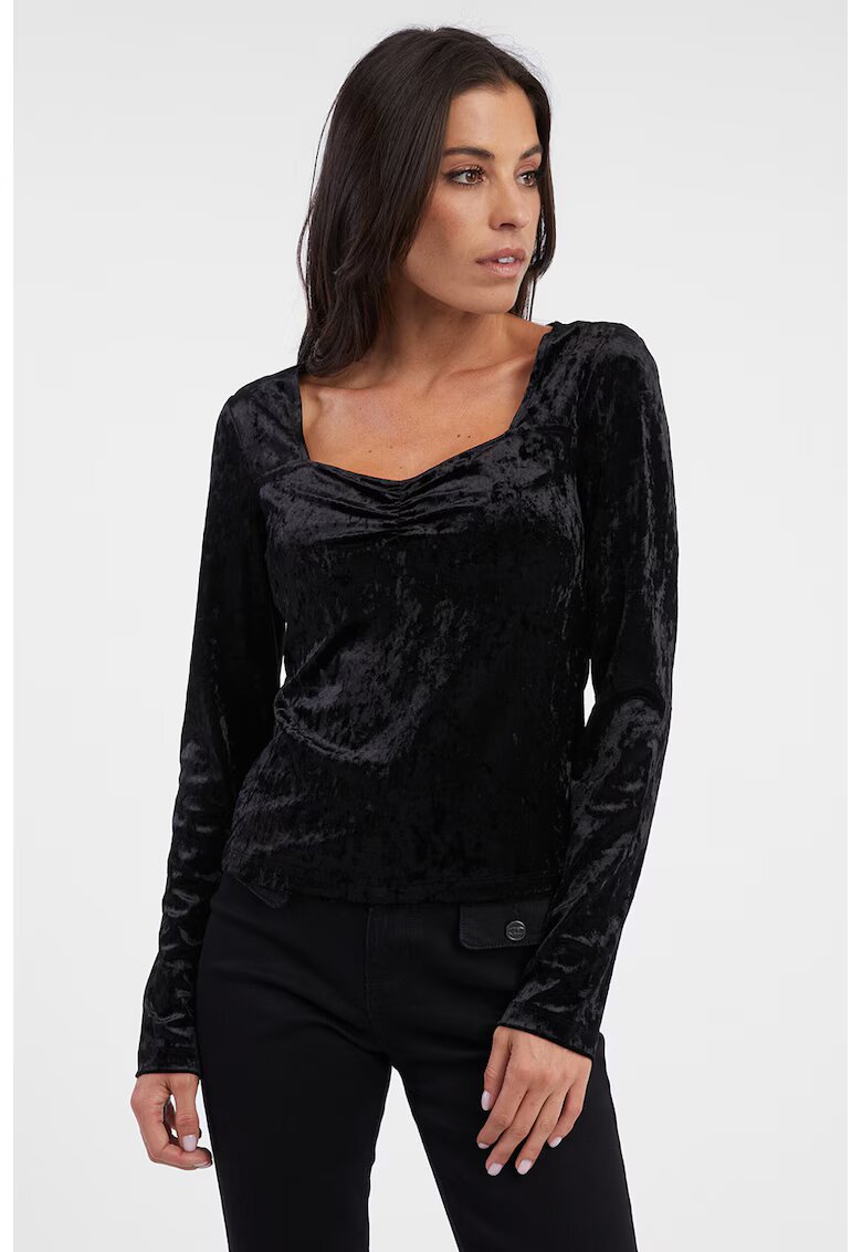 orsay Bluza catifelata regular fit - Negru