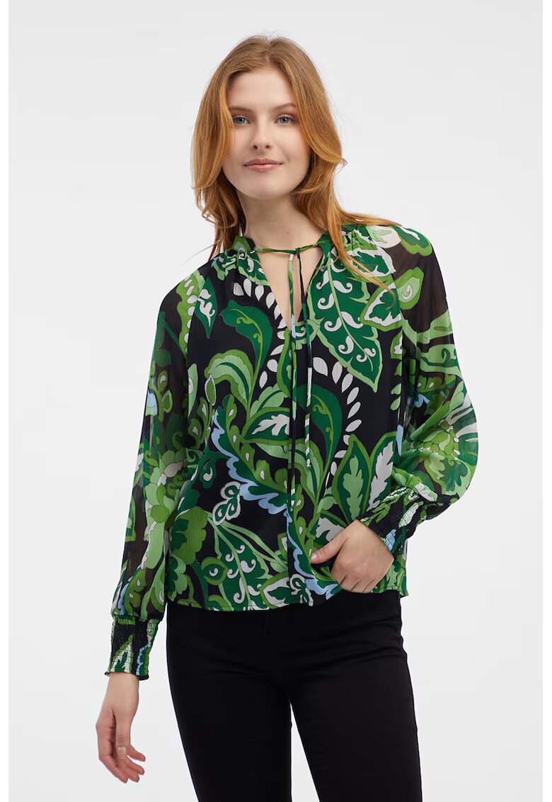 orsay Bluza cu maneci raglan si imprimeu - Verde