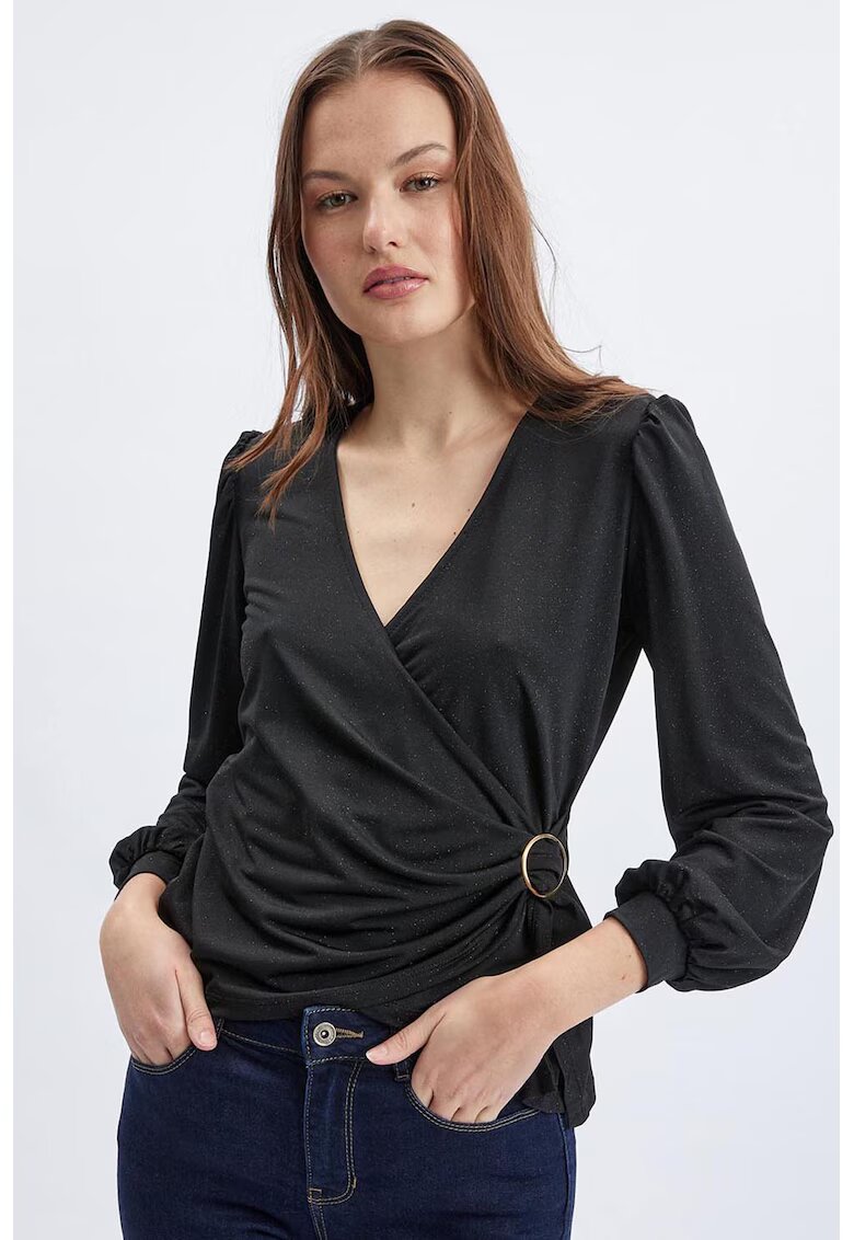 orsay Bluza cu model cache-coeur - Negru
