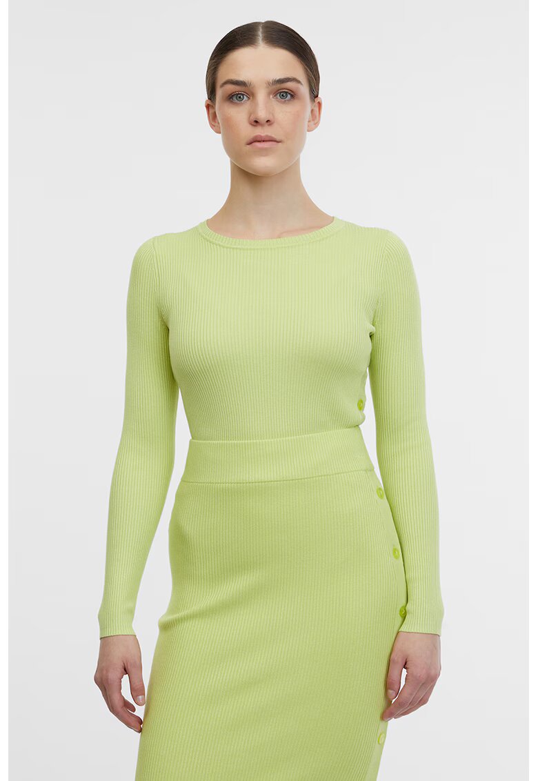 orsay Bluza slim fit cu aspect striat - Verde lime