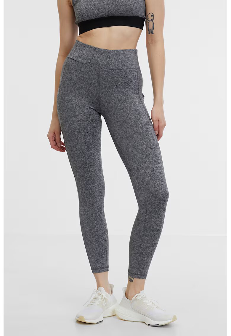 orsay Colanti crop cu talie inalta - Gri melange
