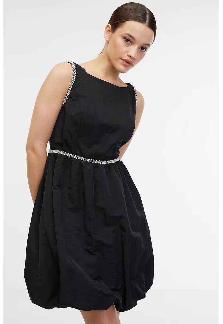orsay Rochie cu aplicatii cu strasuri - Negru