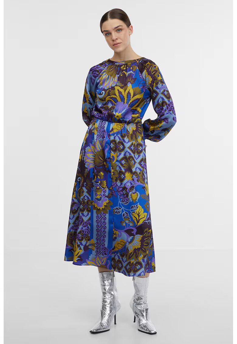 orsay Rochie midi cu model - Albastru royal