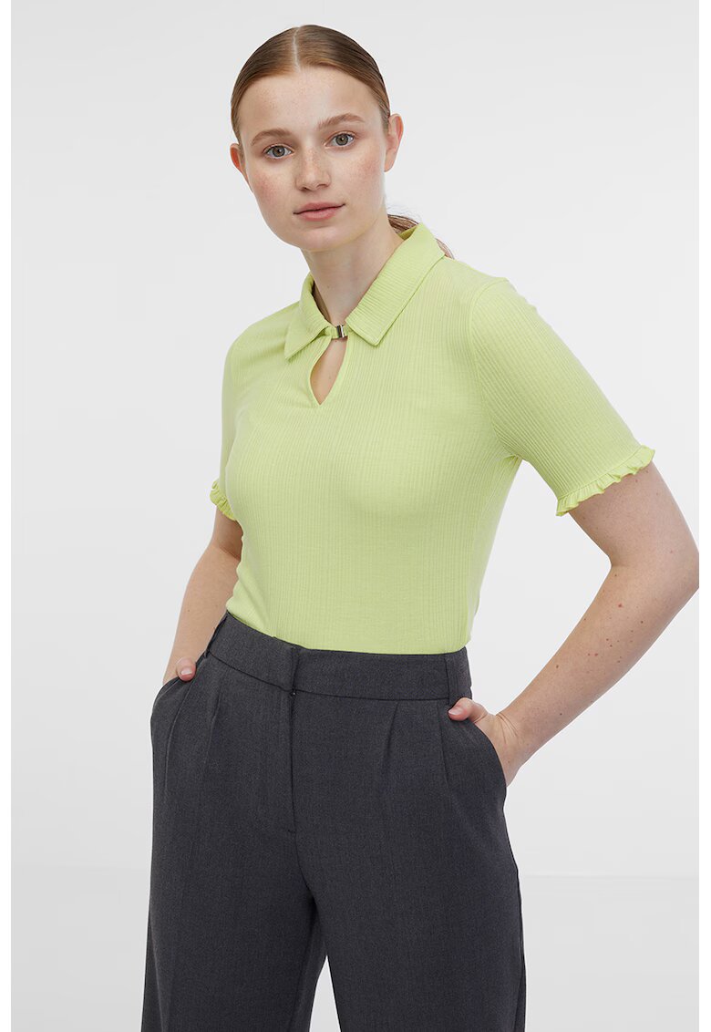 orsay Tricou polo cu model uni - Verde lime