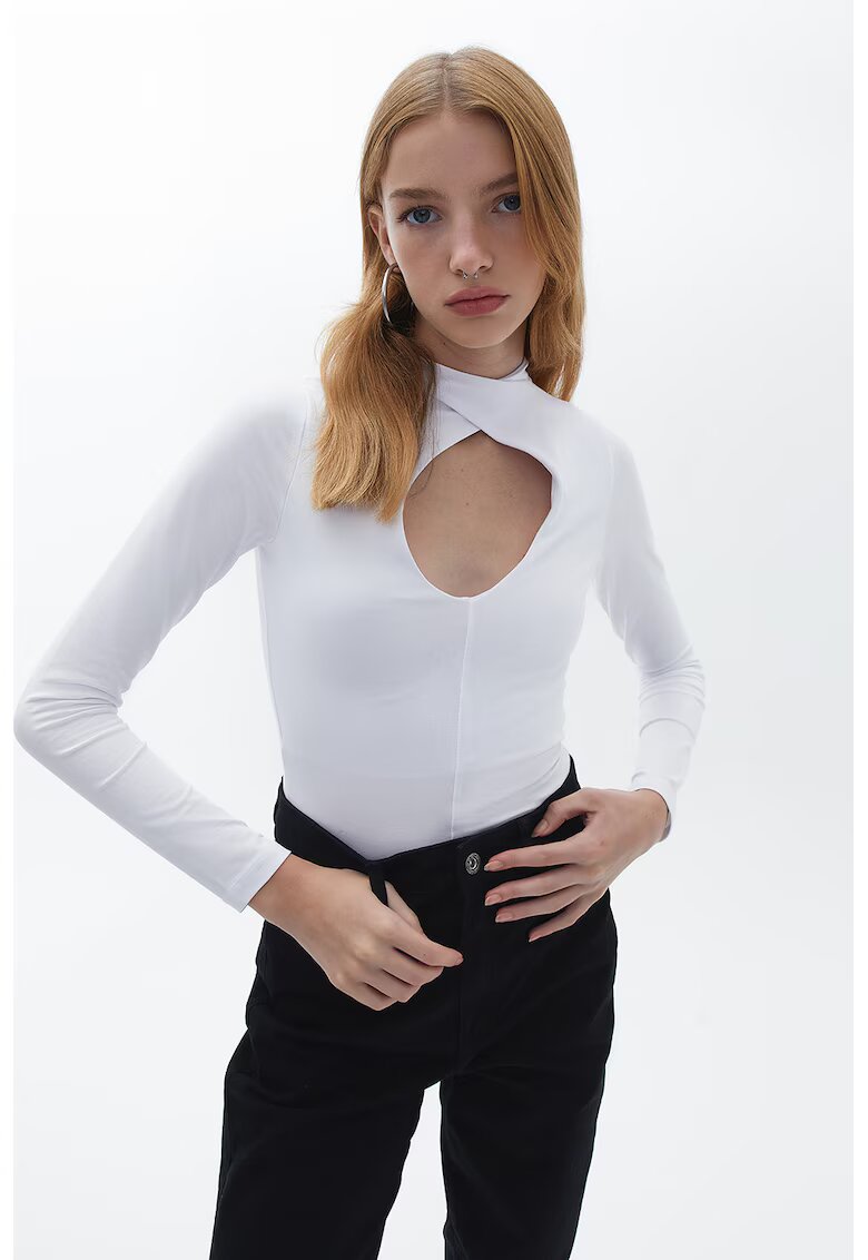 OXXO Bluza cu decupaj - Alb