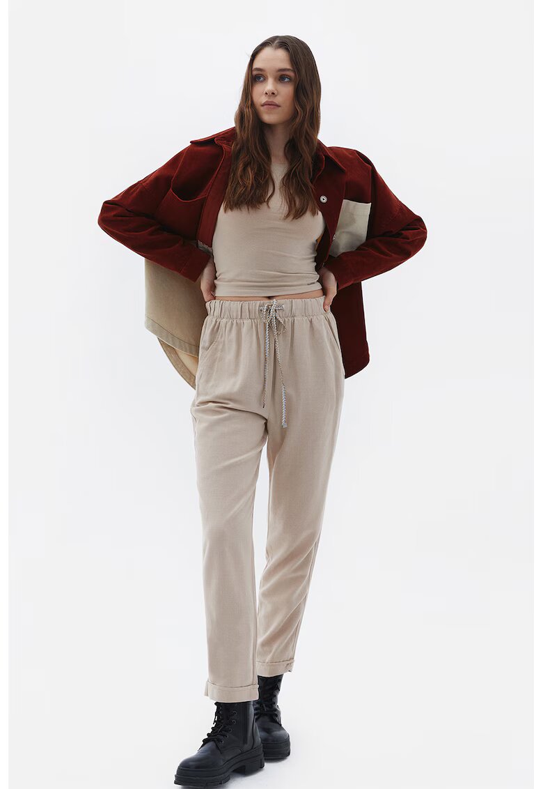 OXXO Pantaloni jogger crop - Grej