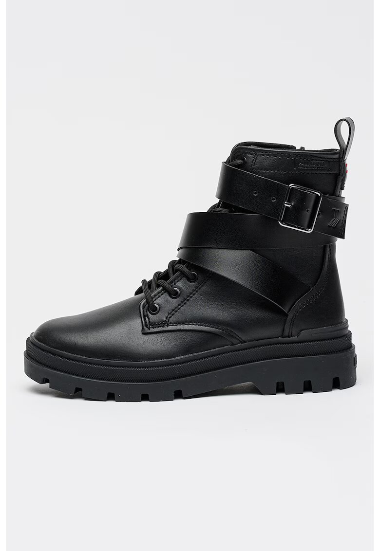 Palladium Bocanci din piele - Negru