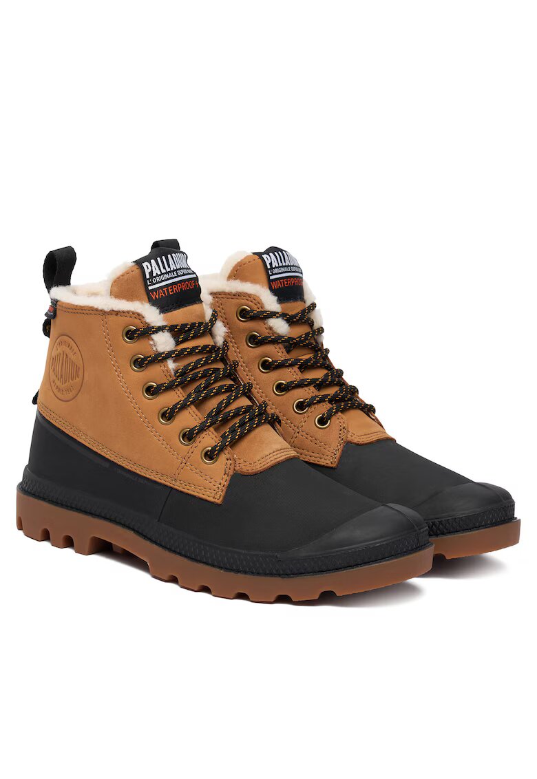 Palladium Ghete barbati Pampa Duck Wl Wp+ 79 - unisex - culoare maronie - material textil