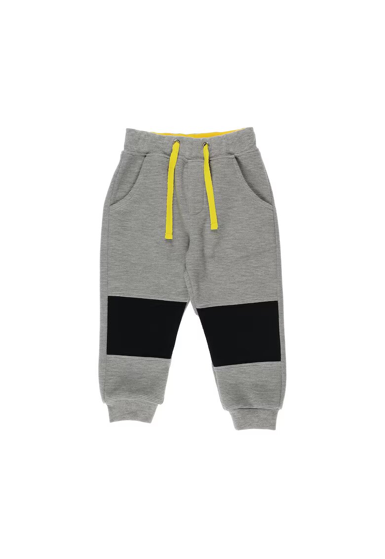 Panco Pantaloni sport cu detaliu negru la genunchi - Fun Adventure - Gri - pentru baietei - Gri melange