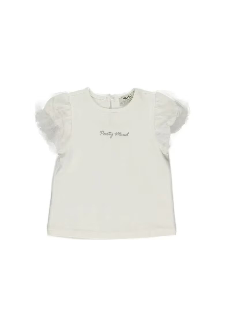 Panco Tricou cu maneci bufante - Party Mood - Alb - pentru fetite - Alb