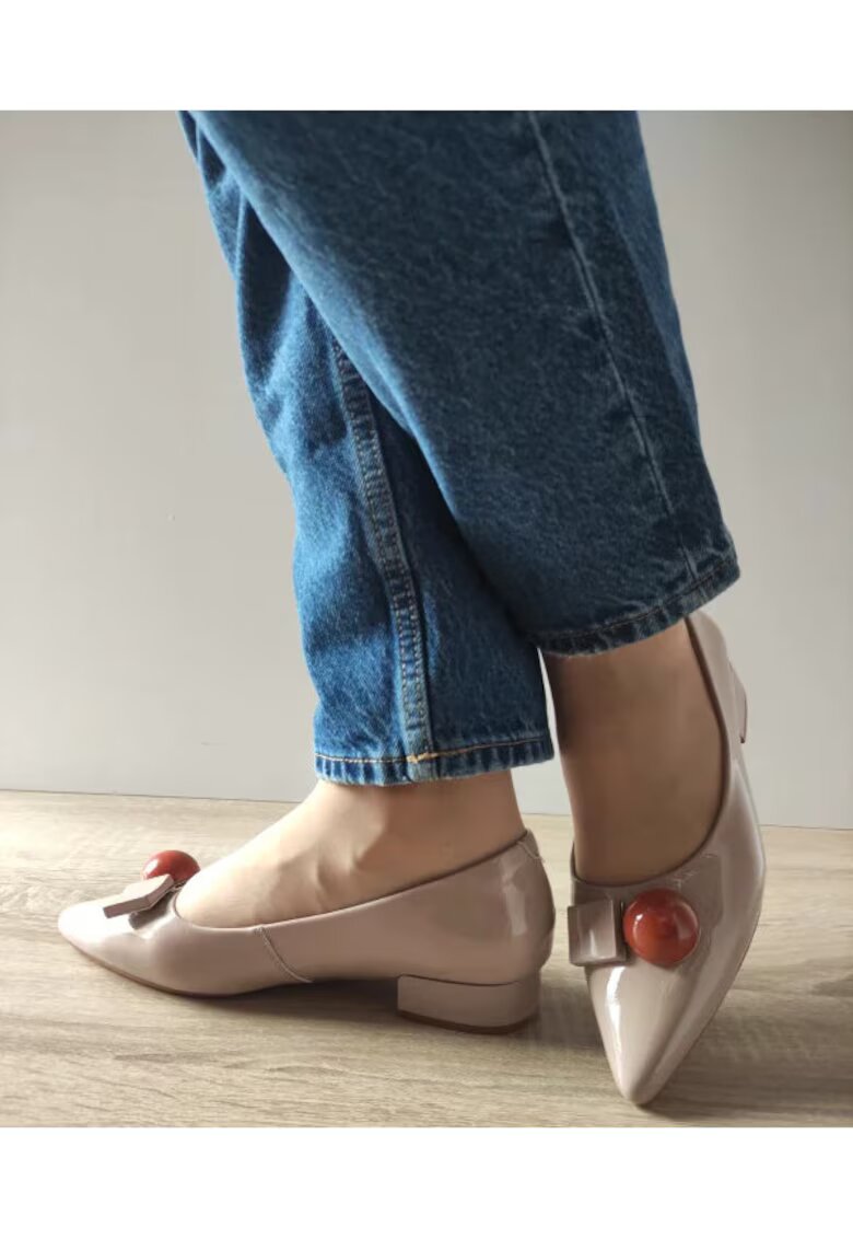 Pass Pantofi Eleganti Dama 460002C 03-L Bej Nude Lac - Bej - Bej