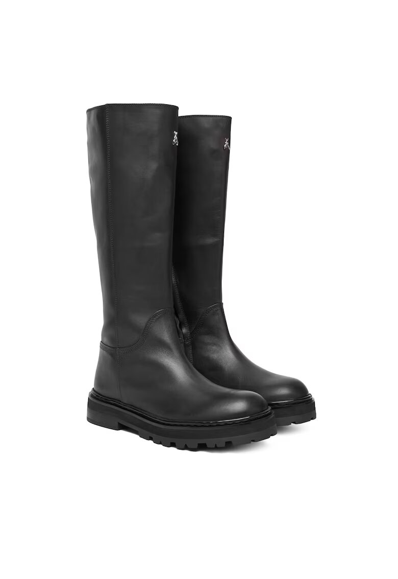 Patrizia Pepe Cizme dama material piele naturala - negru