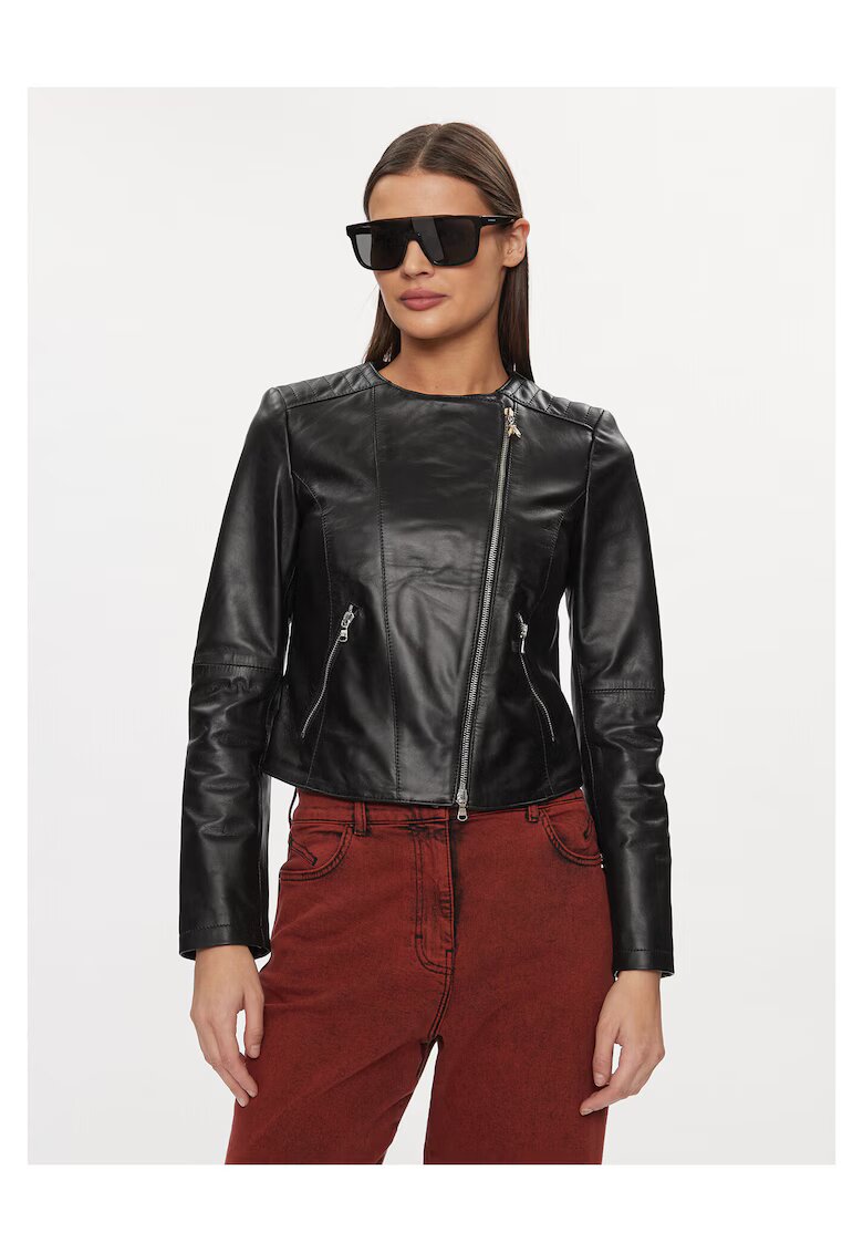 Patrizia Pepe Geaca de piele negru - piele -
