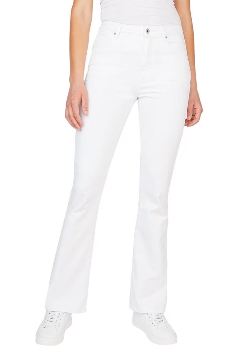 Pepe Jeans Blugi evazati dama - Bumbac/Elastan - Alb - Alb