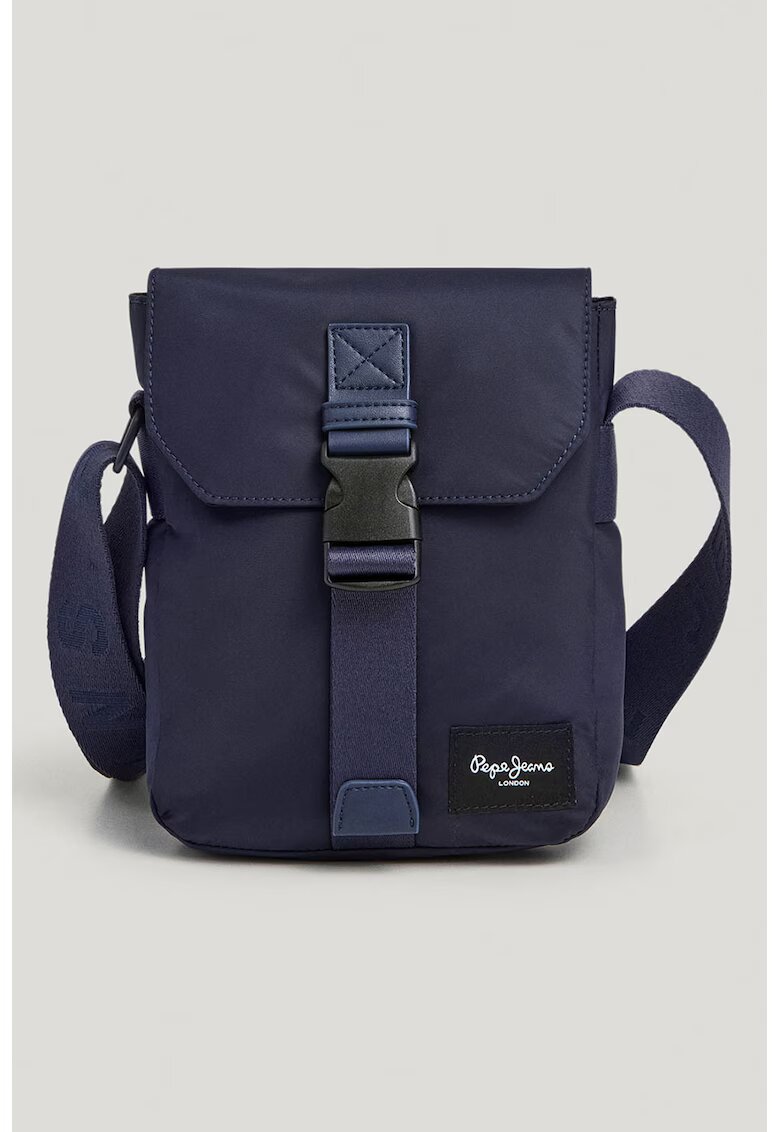 Pepe Jeans London Geanta crossbody din piele ecologica cu bareta ajustabila - Bleumarin