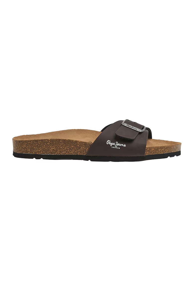 Pepe Jeans London Papuci cu catarame - Maro inchis
